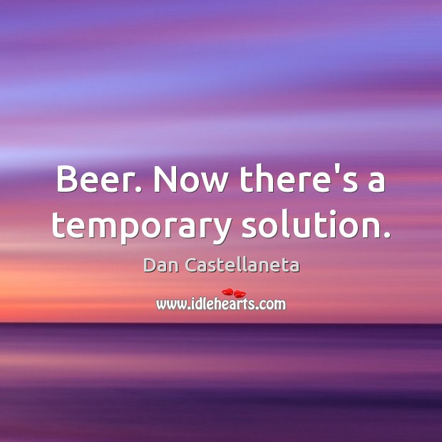 Beer. Now there’s a temporary solution. Dan Castellaneta Picture Quote