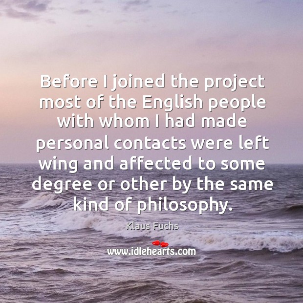 Before I joined the project most of the english people with whom I had made personal contacts Image