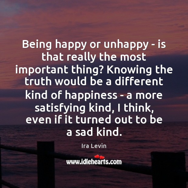 Being happy or unhappy – is that really the most important thing? Image
