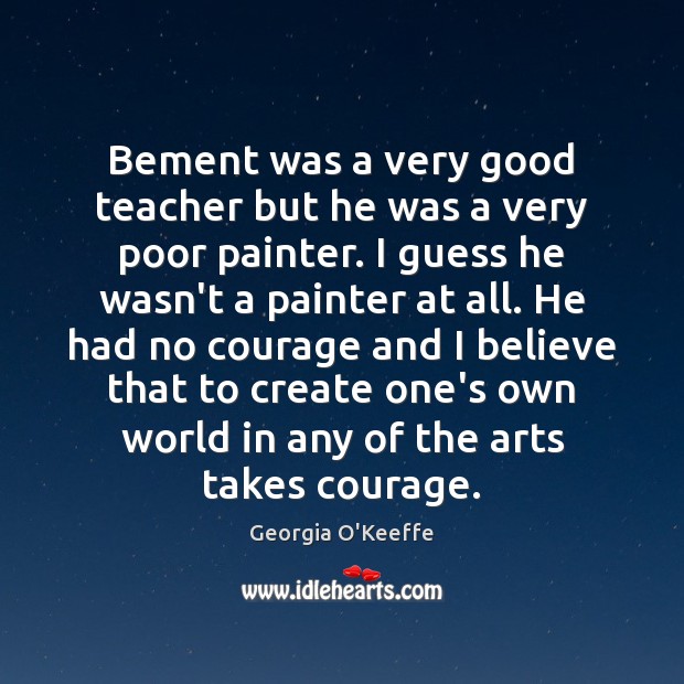 Bement was a very good teacher but he was a very poor Image