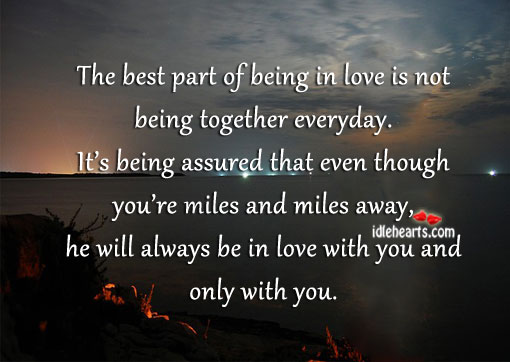 The best part of being in love. Love Is Quotes Image