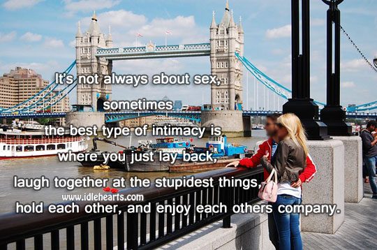 Best type of intimacy. Romantic Quotes Image
