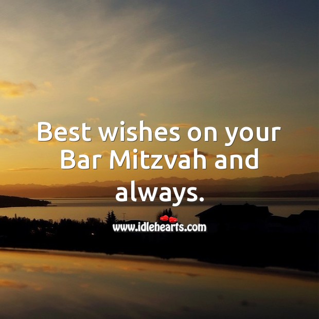 Best wishes on your Bar Mitzvah and always. Image