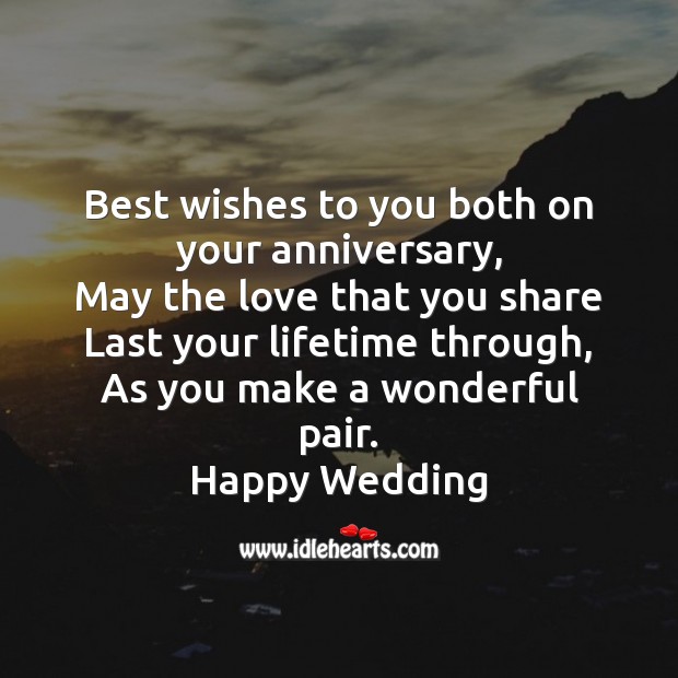 Best wishes to you both on your anniversary Anniversary Messages Image