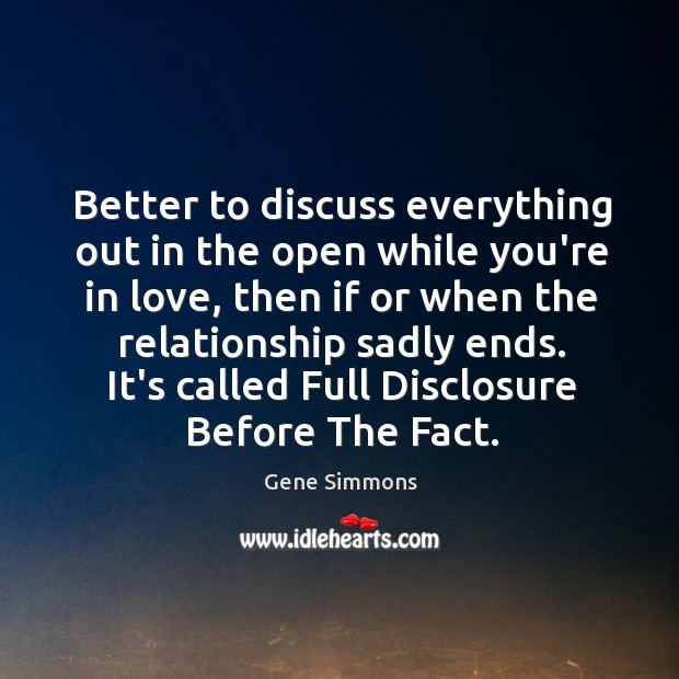 Better to discuss everything out in the open while you’re in love, Image