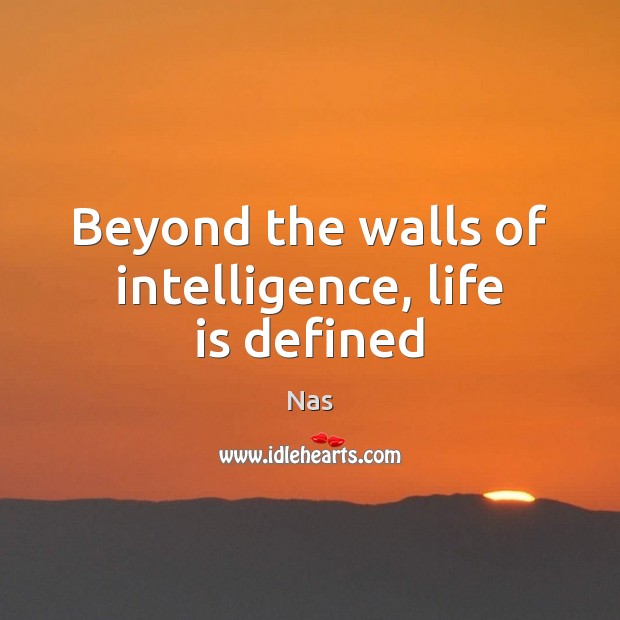 Beyond the walls of intelligence, life is defined Image