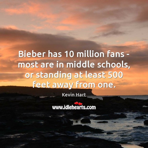 Bieber has 10 million fans – most are in middle schools, or standing Image