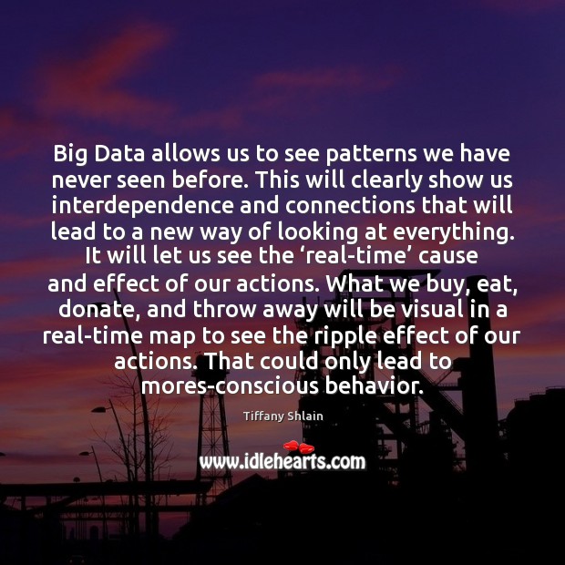 Big Data allows us to see patterns we have never seen before. Donate Quotes Image
