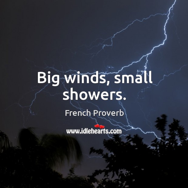 Big winds, small showers. Image