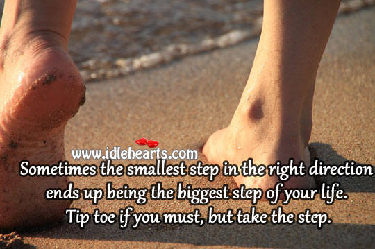 Smallest step in the right direction Image