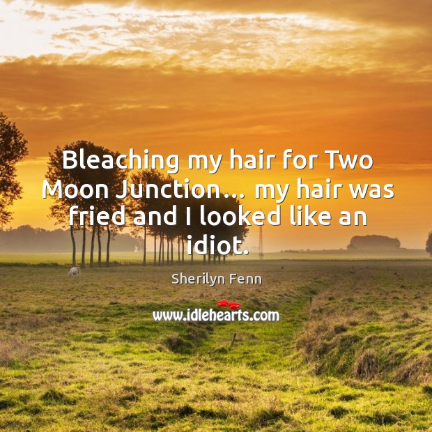 Bleaching my hair for two moon junction… my hair was fried and I looked like an idiot. Image