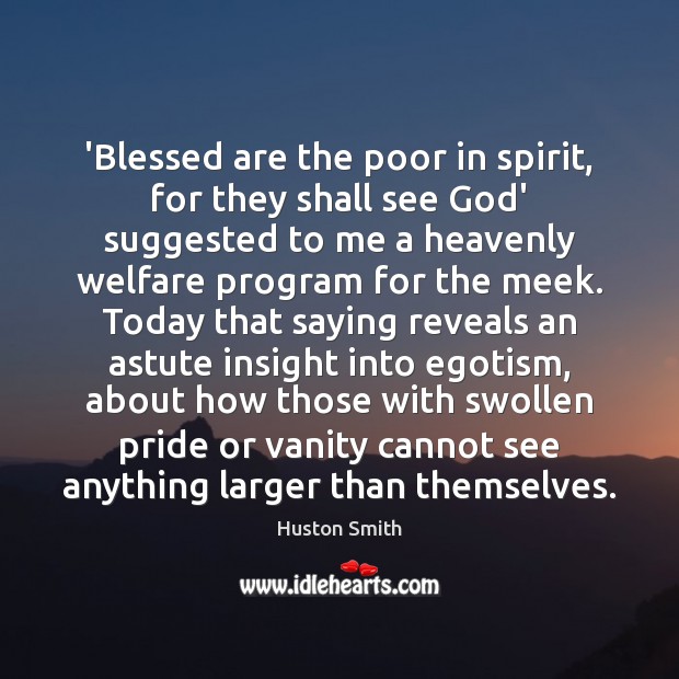 ‘Blessed are the poor in spirit, for they shall see God’ suggested Image