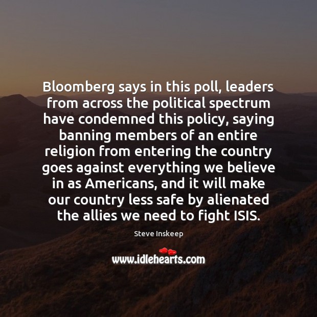 Bloomberg says in this poll, leaders from across the political spectrum have Image