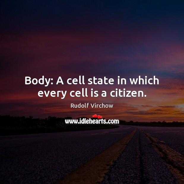 Body: A cell state in which every cell is a citizen. Rudolf Virchow Picture Quote