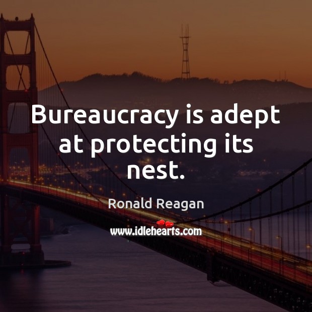 Bureaucracy is adept at protecting its nest. Image