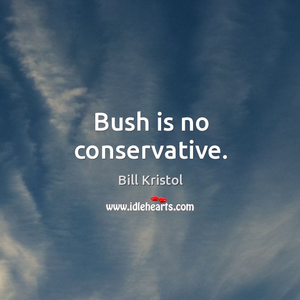Bush is no conservative. Image