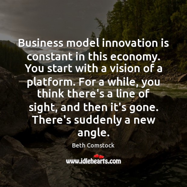 Business model innovation is constant in this economy. You start with a Innovation Quotes Image