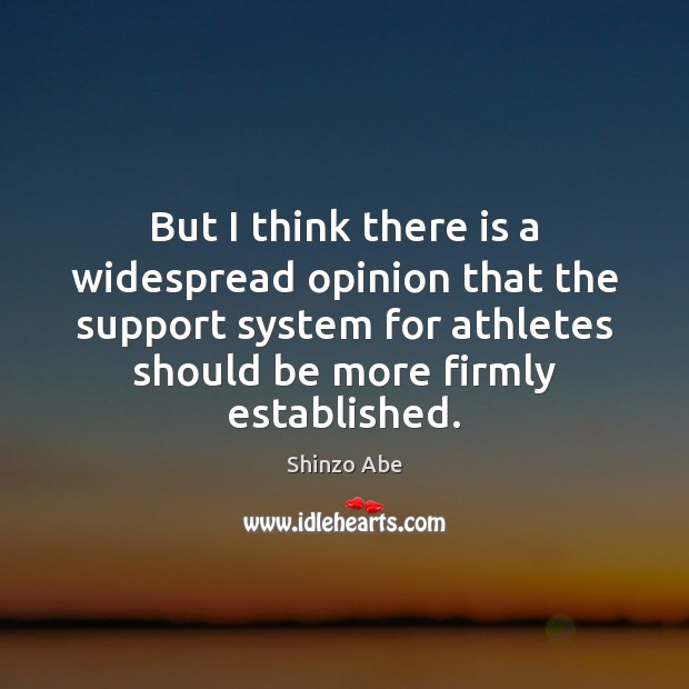 But I think there is a widespread opinion that the support system Image