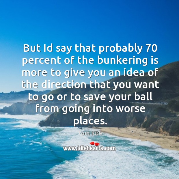But Id say that probably 70 percent of the bunkering is more to Image