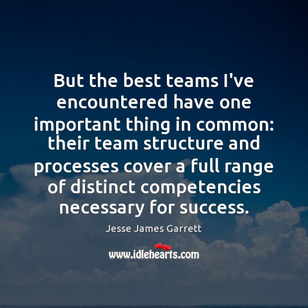 But the best teams I’ve encountered have one important thing in common: Jesse James Garrett Picture Quote