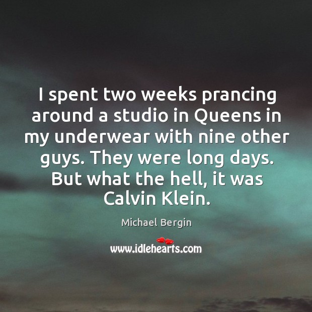But what the hell, it was calvin klein. Michael Bergin Picture Quote