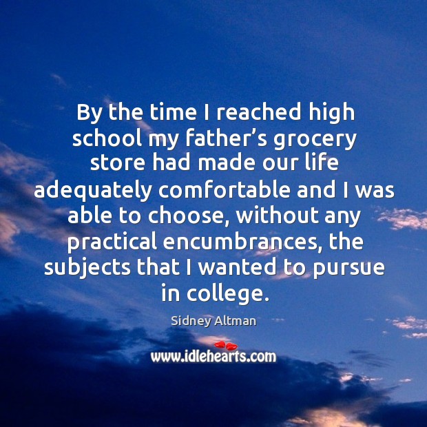 By the time I reached high school my father’s grocery store Image