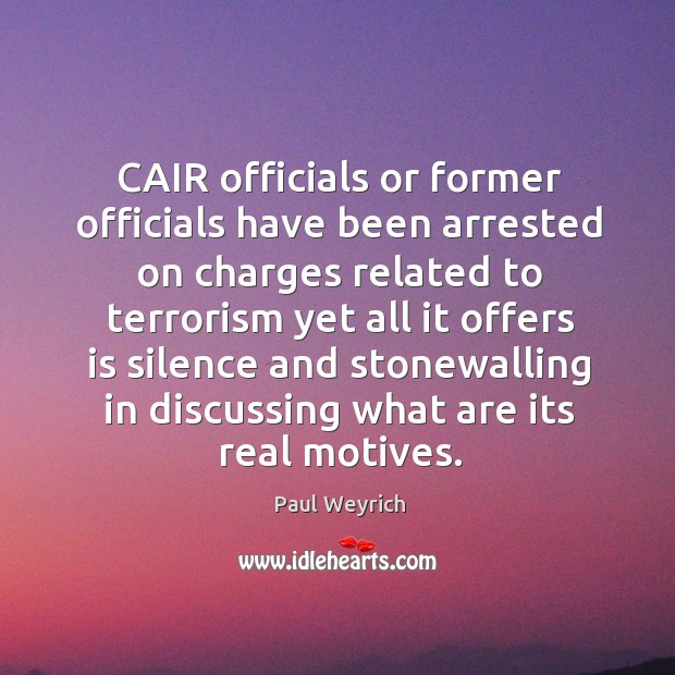 Cair officials or former officials have been arrested on charges Image