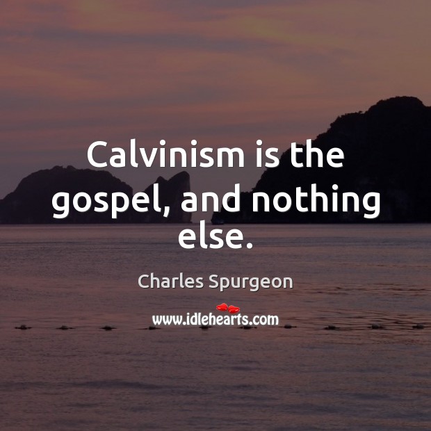 Calvinism is the gospel, and nothing else. Image