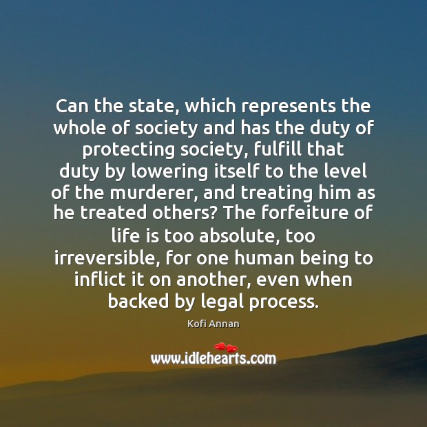 Can the state, which represents the whole of society and has the Image