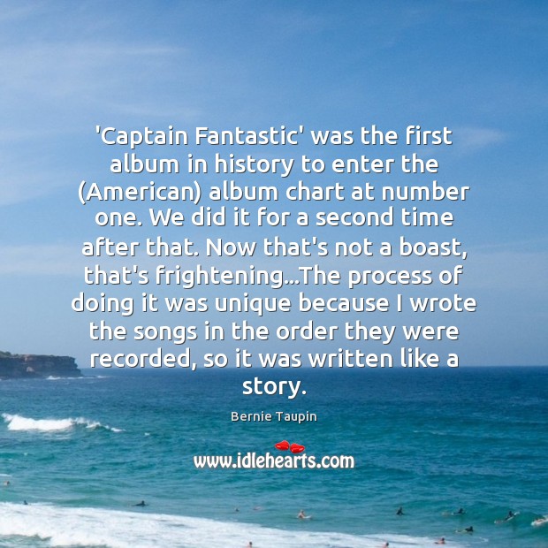 ‘Captain Fantastic’ was the first album in history to enter the (American) Image