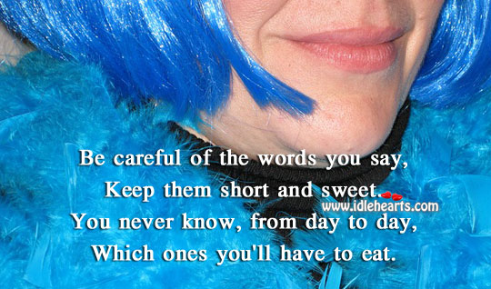 Be careful of the words you say Advice Quotes Image
