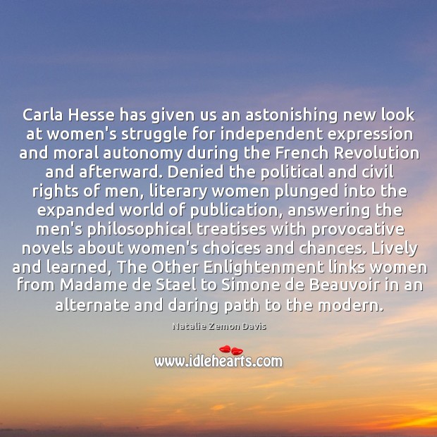 Carla Hesse has given us an astonishing new look at women’s struggle 