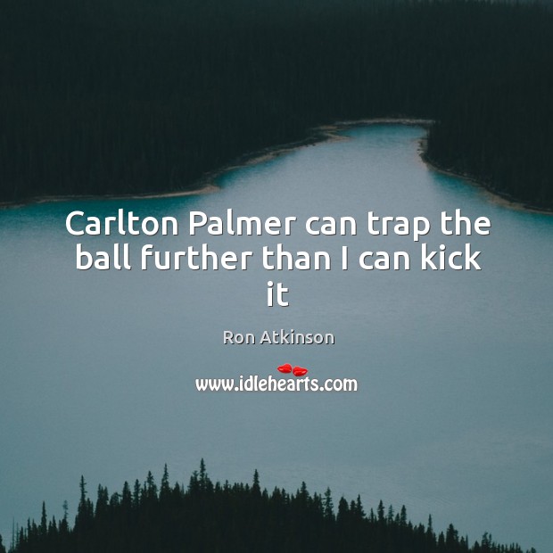 Carlton Palmer can trap the ball further than I can kick it Image