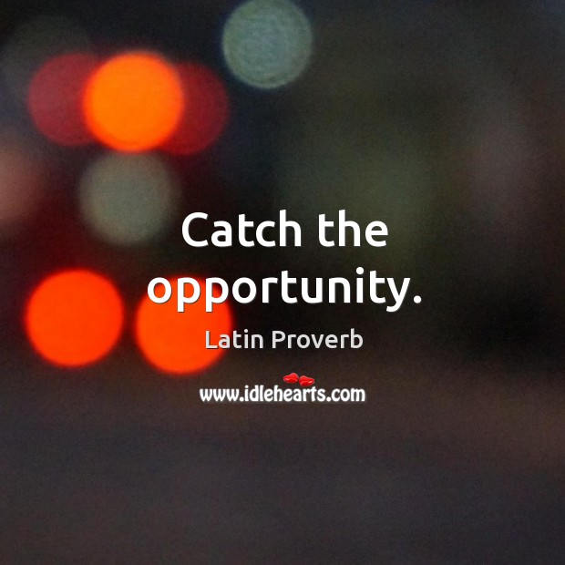 Catch the opportunity. Latin Proverbs Image