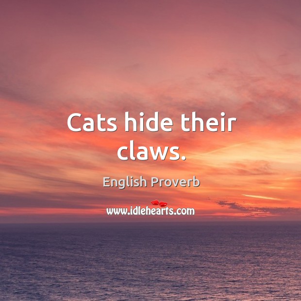 Cats hide their claws. Image