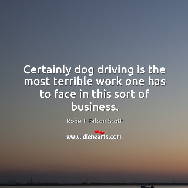 Certainly dog driving is the most terrible work one has to face in this sort of business. Image