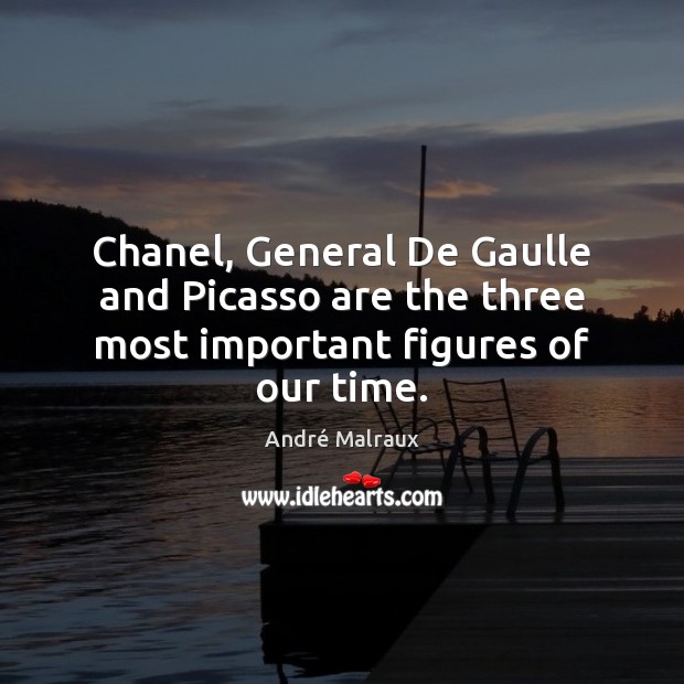 Chanel, General De Gaulle and Picasso are the three most important figures of our time. Image
