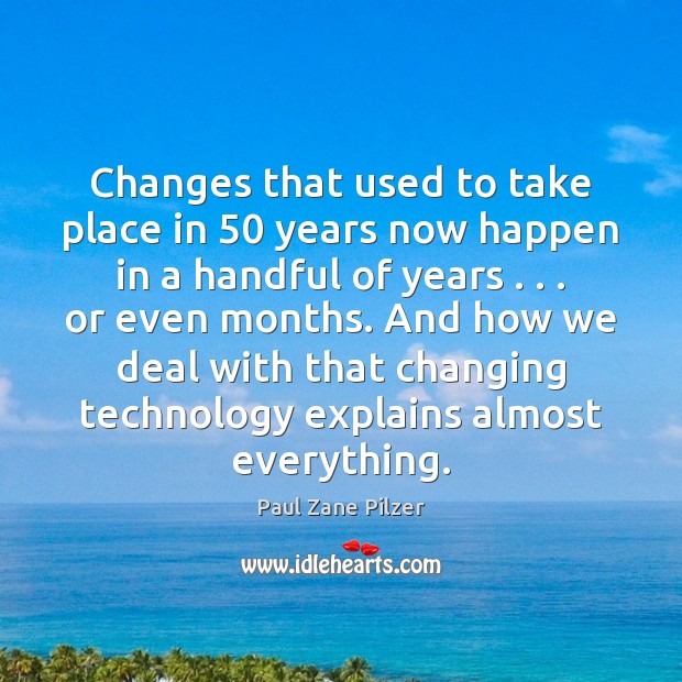 Changes that used to take place in 50 years now happen in a Image