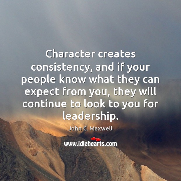 Character creates consistency, and if your people know what they can expect Image
