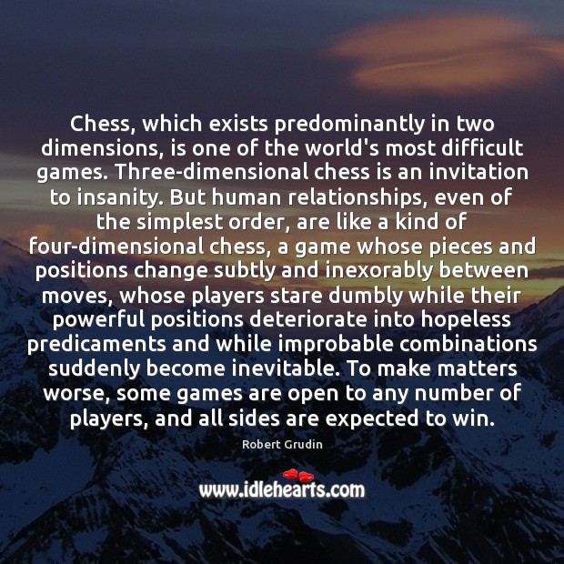 Chess, which exists predominantly in two dimensions, is one of the world’s Image