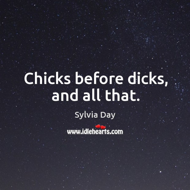 Chicks before dicks, and all that. Image