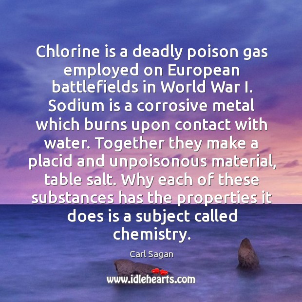 Chlorine is a deadly poison gas employed on European battlefields in World Image