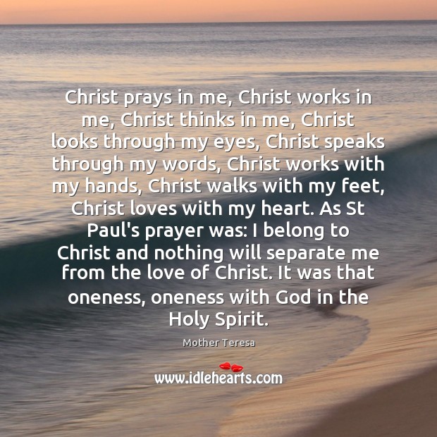 Christ prays in me, Christ works in me, Christ thinks in me, Image