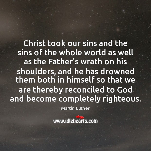 Christ took our sins and the sins of the whole world as Image