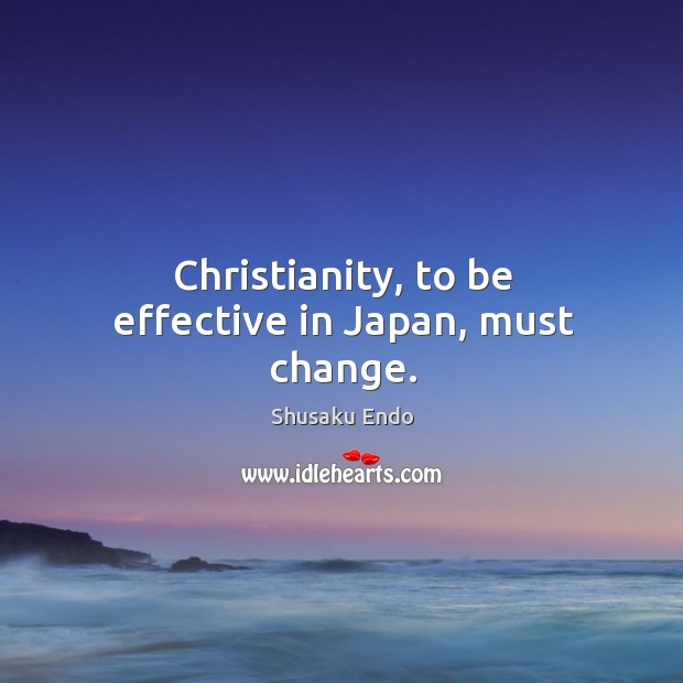 Christianity, to be effective in japan, must change. Image