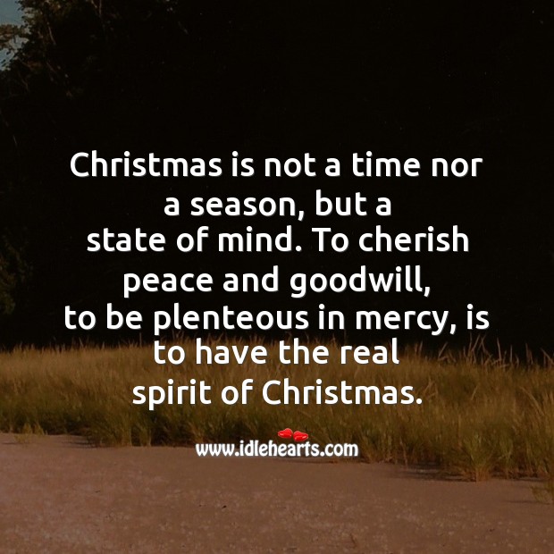 Christmas is not a time nor a season Christmas Messages Image