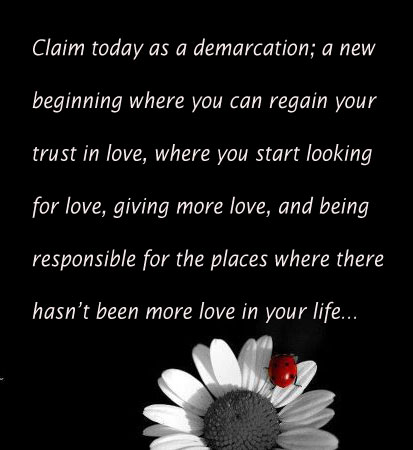 Claim today as a demarcation; a new beginning. Image