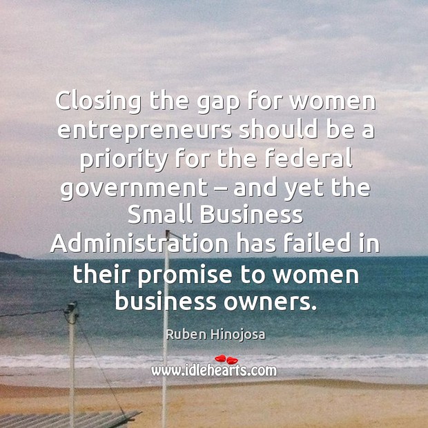 Closing the gap for women entrepreneurs should be a priority Image