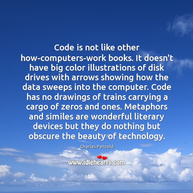 Code is not like other how-computers-work books. It doesn’t have big color Charles Petzold Picture Quote