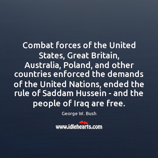 Combat forces of the United States, Great Britain, Australia, Poland, and other Image